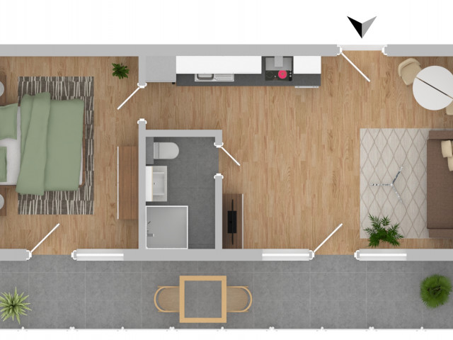 Grundriss Appartement 6